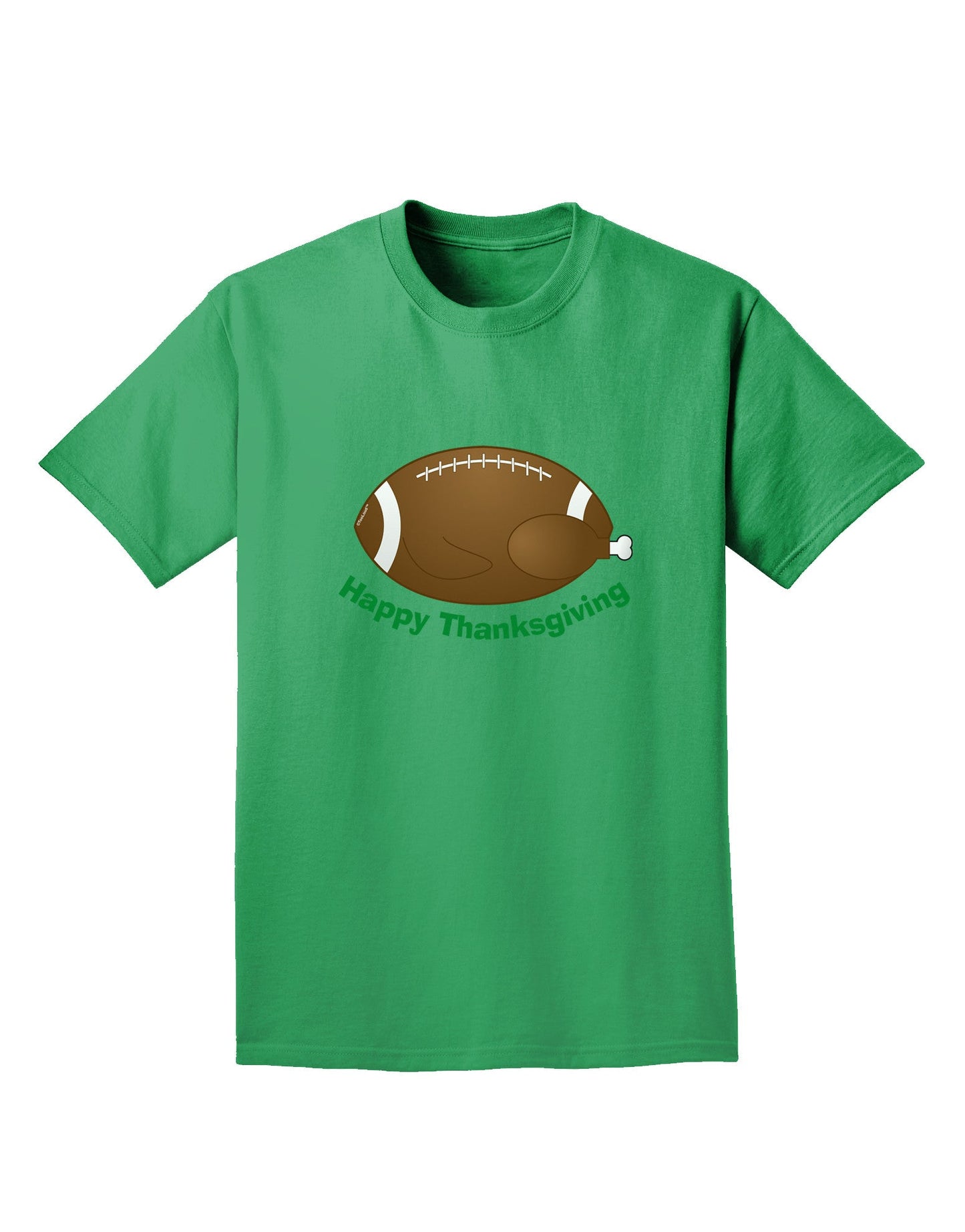 Football Turkey Happy Thanksgiving Adult Dark T-Shirt-Mens T-Shirt-TooLoud-Kelly-Green-Small-Davson Sales