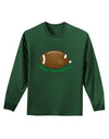 Football Turkey Happy Thanksgiving Adult Long Sleeve Dark T-Shirt-TooLoud-Dark-Green-Small-Davson Sales