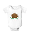 Football Turkey Happy Thanksgiving Baby Romper Bodysuit-Baby Romper-TooLoud-White-06-Months-Davson Sales