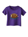 Football Turkey Happy Thanksgiving Infant T-Shirt Dark-Infant T-Shirt-TooLoud-Purple-06-Months-Davson Sales