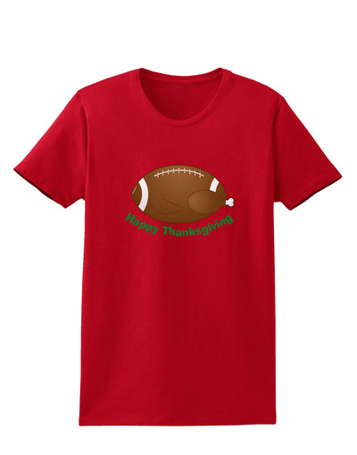 Football Turkey Happy Thanksgiving Womens Dark T-Shirt-TooLoud-Red-X-Small-Davson Sales