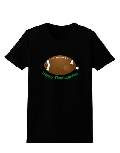 Football Turkey Happy Thanksgiving Womens Dark T-Shirt-TooLoud-Black-X-Small-Davson Sales