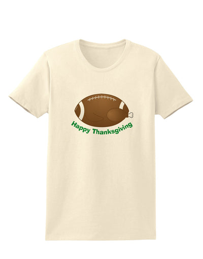 Football Turkey Happy Thanksgiving Womens T-Shirt-Womens T-Shirt-TooLoud-Natural-X-Small-Davson Sales