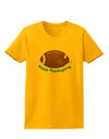 Football Turkey Happy Thanksgiving Womens T-Shirt-Womens T-Shirt-TooLoud-Gold-X-Small-Davson Sales