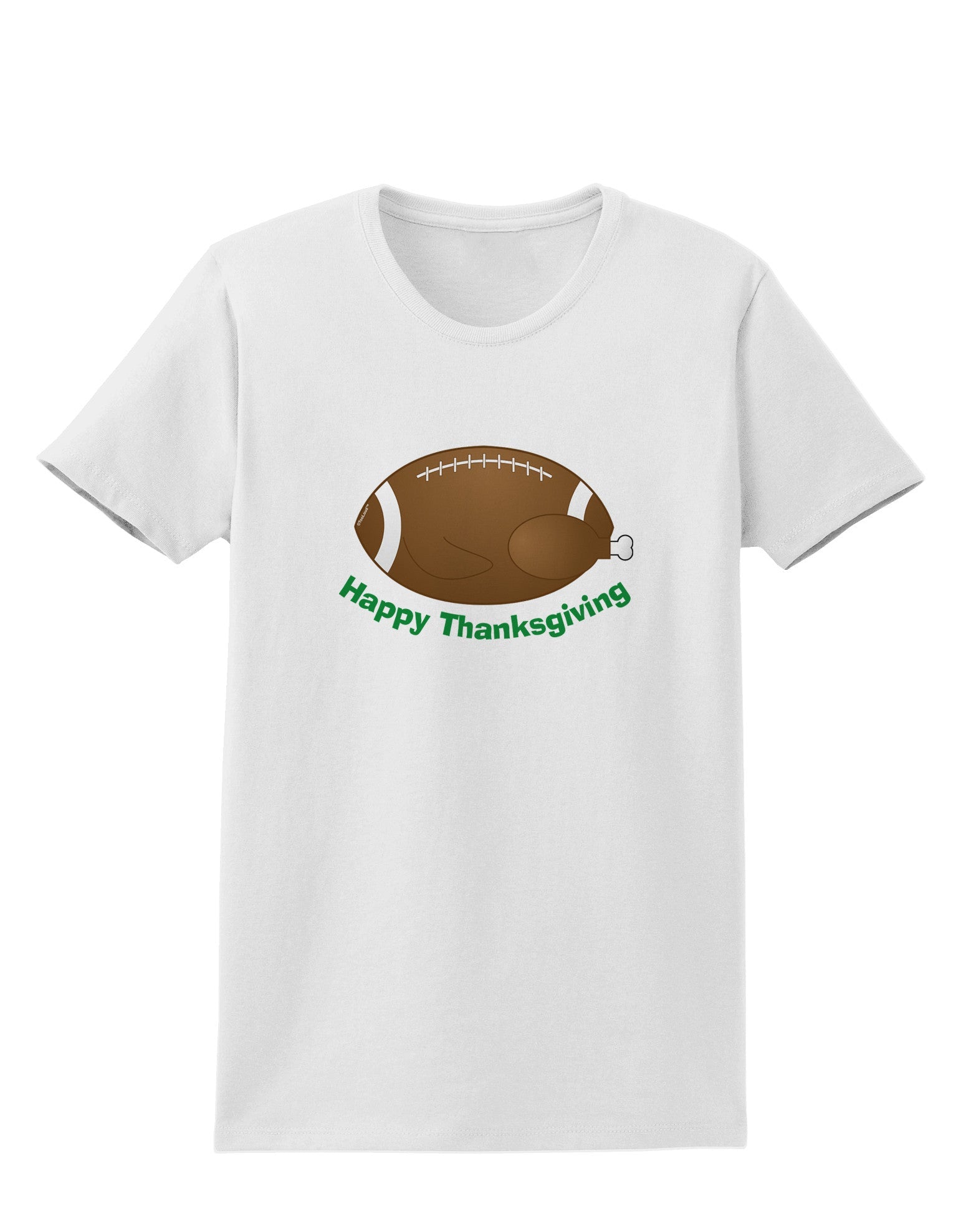 Football Turkey Happy Thanksgiving Womens T-Shirt-Womens T-Shirt-TooLoud-White-X-Small-Davson Sales