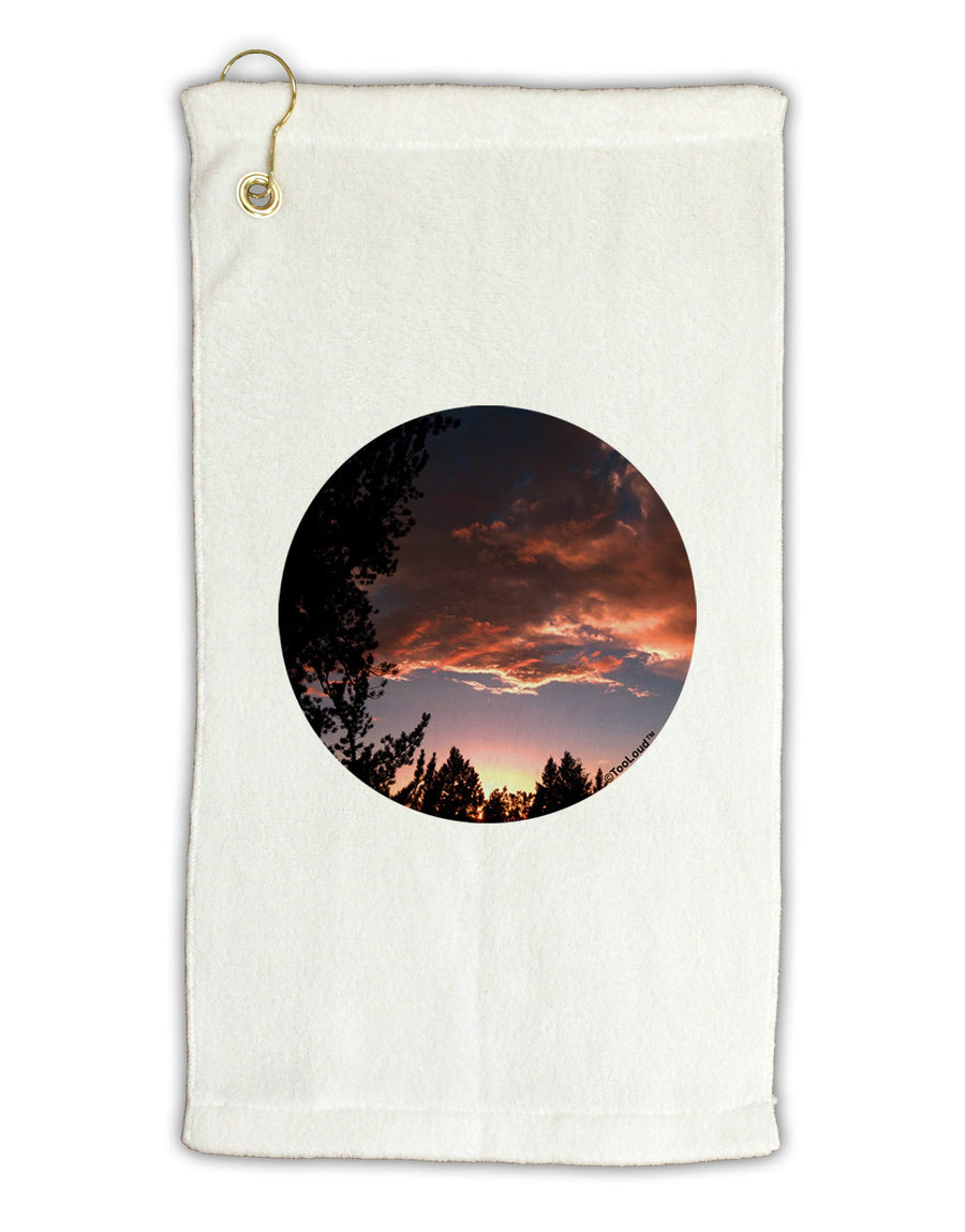 Forest Sunset Micro Terry Gromet Golf Towel 16 x 25 inch by TooLoud-Golf Towel-TooLoud-White-Davson Sales