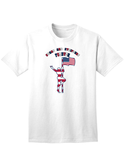 Forever Male Adult T-Shirt - Stars and Stripes Design-Mens T-shirts-TooLoud-White-Small-Davson Sales