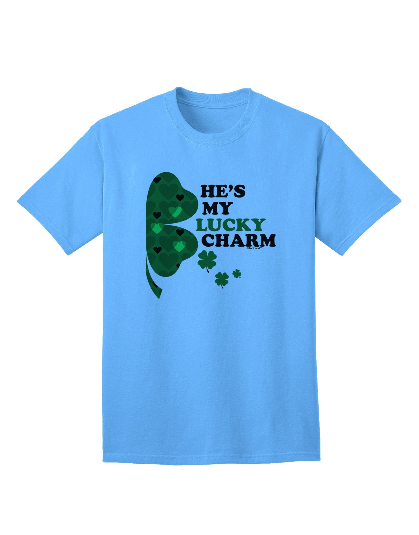 Fortuitous Fashion: He's My Lucky Charm - Premium Adult T-Shirt Collection-Mens T-shirts-TooLoud-Aquatic-Blue-Small-Davson Sales