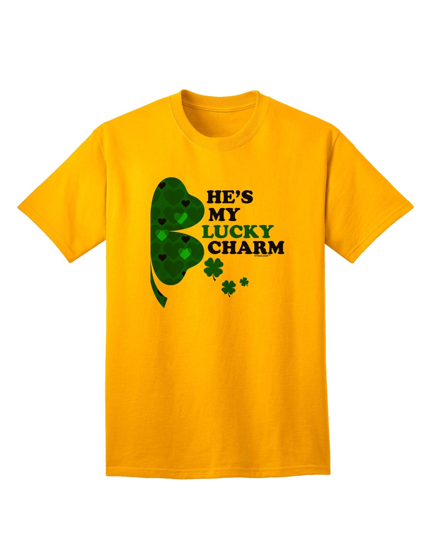 Fortuitous Fashion: He's My Lucky Charm - Premium Adult T-Shirt Collection-Mens T-shirts-TooLoud-Gold-Small-Davson Sales