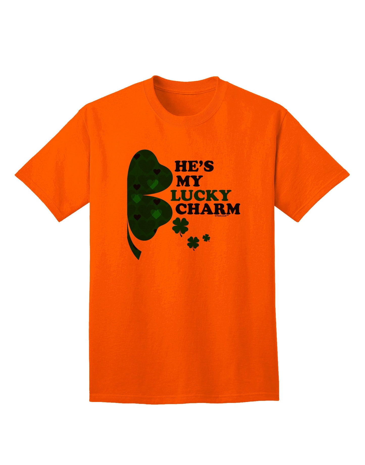 Fortuitous Fashion: He's My Lucky Charm - Premium Adult T-Shirt Collection-Mens T-shirts-TooLoud-Orange-Small-Davson Sales