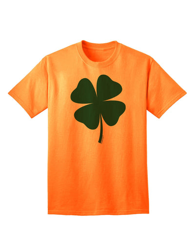 Fortuitous Four Leaf Clover: Adult T-Shirt for St. Patrick's Day Celebrations-Mens T-shirts-TooLoud-Neon-Orange-Small-Davson Sales