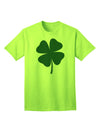 Fortuitous Four Leaf Clover: Adult T-Shirt for St. Patrick's Day Celebrations-Mens T-shirts-TooLoud-Neon-Green-Small-Davson Sales
