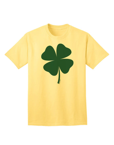 Fortuitous Four Leaf Clover: Adult T-Shirt for St. Patrick's Day Celebrations-Mens T-shirts-TooLoud-Yellow-Small-Davson Sales