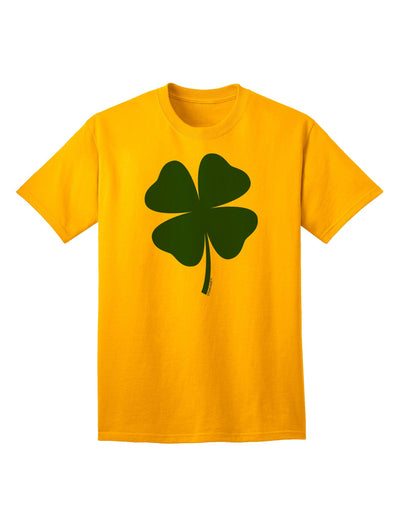 Fortuitous Four Leaf Clover: Adult T-Shirt for St. Patrick's Day Celebrations-Mens T-shirts-TooLoud-Gold-Small-Davson Sales