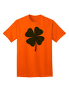 Fortuitous Four Leaf Clover: Adult T-Shirt for St. Patrick's Day Celebrations-Mens T-shirts-TooLoud-Orange-Small-Davson Sales