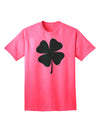 Fortuitous Four Leaf Clover: Adult T-Shirt for St. Patrick's Day Celebrations-Mens T-shirts-TooLoud-Neon-Pink-Small-Davson Sales