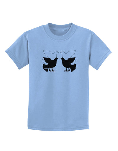 Four Calling Birds Childrens T-Shirt-Childrens T-Shirt-TooLoud-Light-Blue-X-Small-Davson Sales