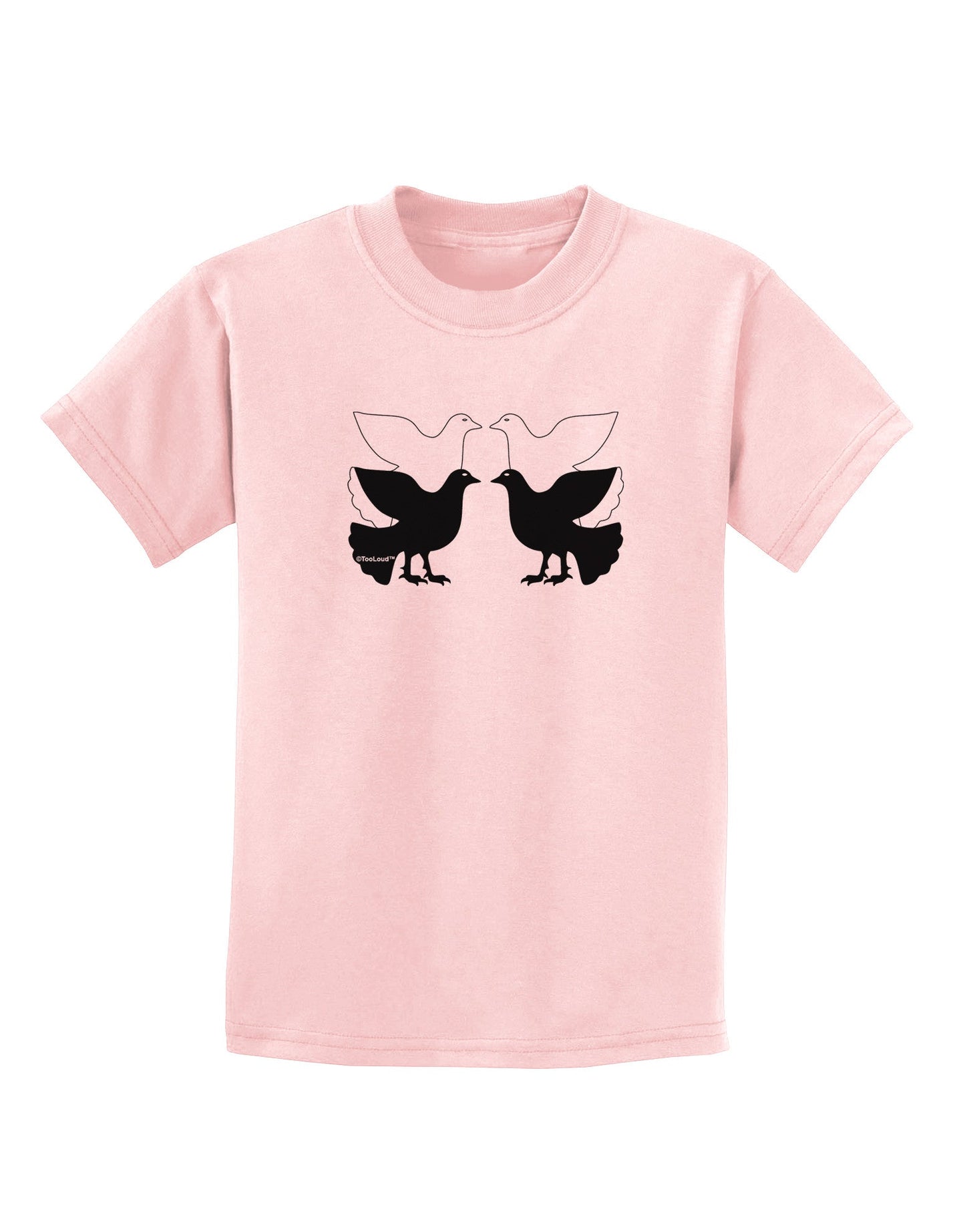 Four Calling Birds Childrens T-Shirt-Childrens T-Shirt-TooLoud-PalePink-X-Small-Davson Sales