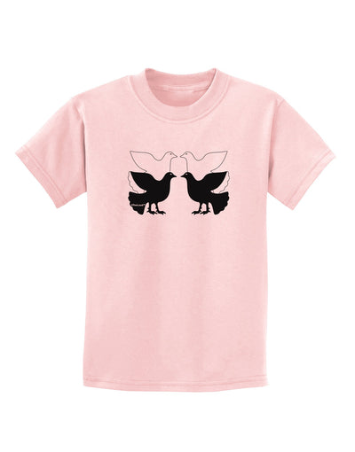 Four Calling Birds Childrens T-Shirt-Childrens T-Shirt-TooLoud-PalePink-X-Small-Davson Sales