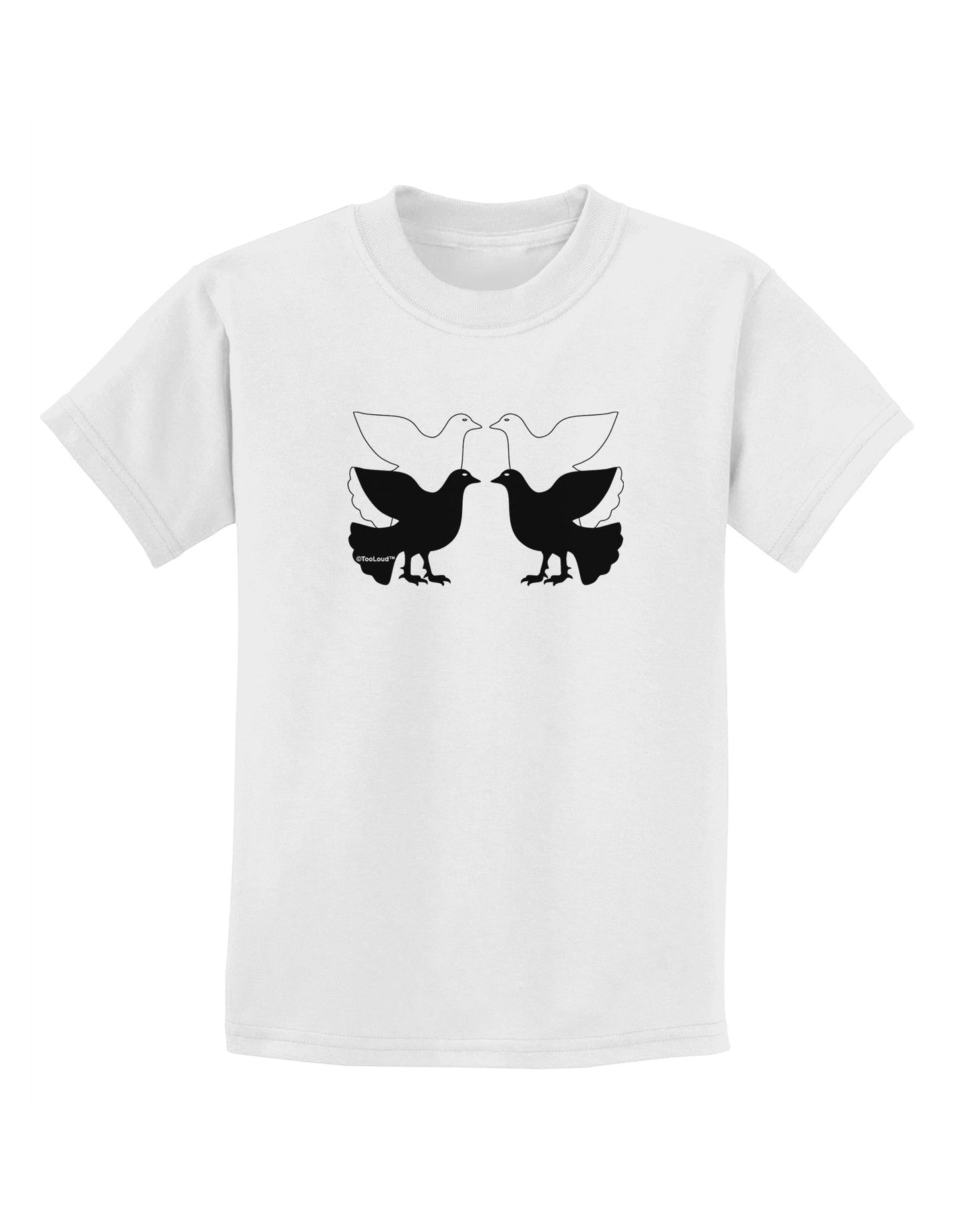 Four Calling Birds Childrens T-Shirt-Childrens T-Shirt-TooLoud-White-X-Small-Davson Sales