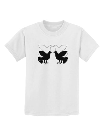 Four Calling Birds Childrens T-Shirt-Childrens T-Shirt-TooLoud-White-X-Small-Davson Sales