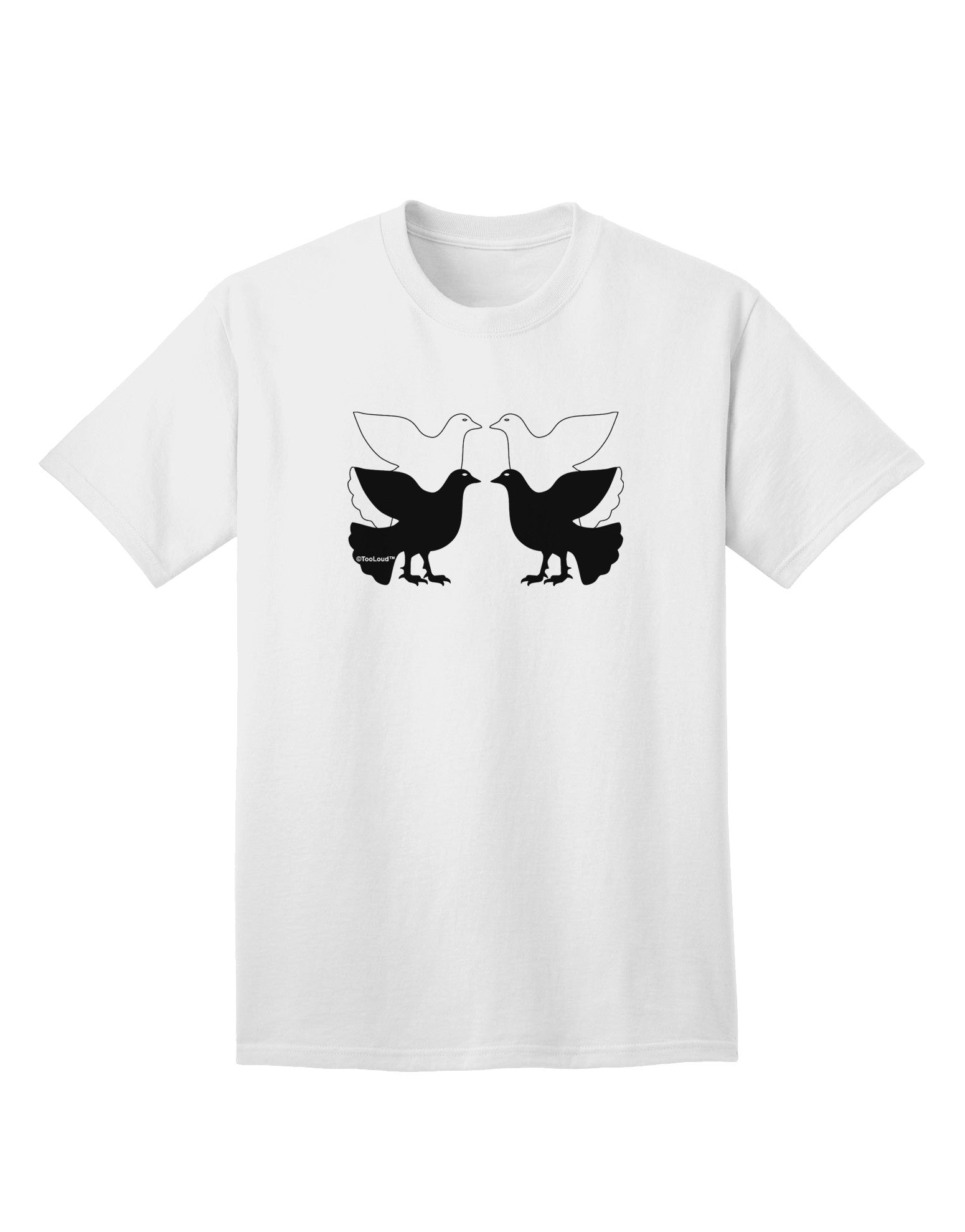 Four Calling Birds - Premium Adult T-Shirt Collection-Mens T-shirts-TooLoud-White-Small-Davson Sales