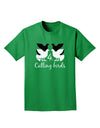 Four Calling Birds Text Adult Dark T-Shirt-Mens T-Shirt-TooLoud-Kelly-Green-Small-Davson Sales