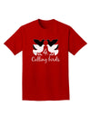 Four Calling Birds Text Adult Dark T-Shirt-Mens T-Shirt-TooLoud-Red-Small-Davson Sales