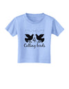 Four Calling Birds Text Toddler T-Shirt-Toddler T-Shirt-TooLoud-Aquatic-Blue-2T-Davson Sales