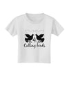 Four Calling Birds Text Toddler T-Shirt-Toddler T-Shirt-TooLoud-White-2T-Davson Sales