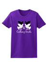 Four Calling Birds Text Womens Dark T-Shirt-TooLoud-Purple-X-Small-Davson Sales