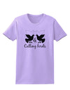 Four Calling Birds Text Womens T-Shirt-Womens T-Shirt-TooLoud-Lavender-X-Small-Davson Sales