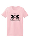 Four Calling Birds Text Womens T-Shirt-Womens T-Shirt-TooLoud-PalePink-X-Small-Davson Sales