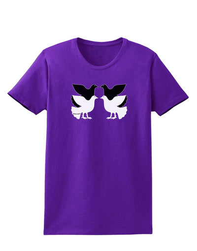 Four Calling Birds Womens Dark T-Shirt-TooLoud-Purple-X-Small-Davson Sales