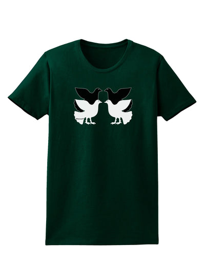 Four Calling Birds Womens Dark T-Shirt-TooLoud-Forest-Green-Small-Davson Sales