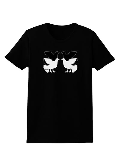 Four Calling Birds Womens Dark T-Shirt-TooLoud-Black-X-Small-Davson Sales