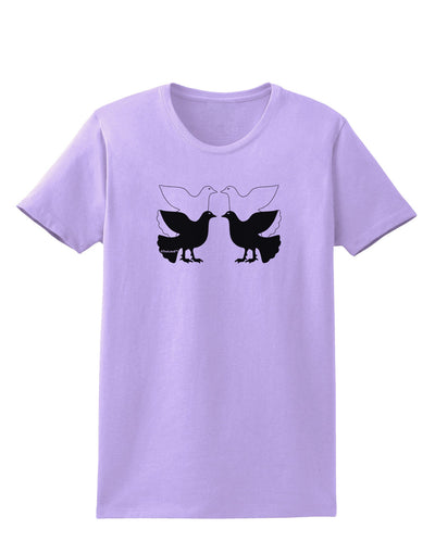 Four Calling Birds Womens T-Shirt-Womens T-Shirt-TooLoud-Lavender-X-Small-Davson Sales