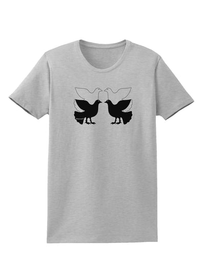 Four Calling Birds Womens T-Shirt-Womens T-Shirt-TooLoud-AshGray-X-Small-Davson Sales