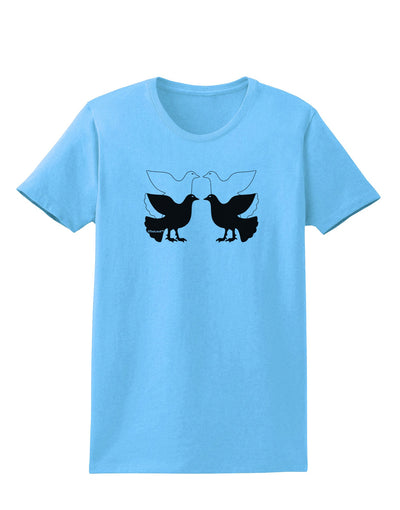 Four Calling Birds Womens T-Shirt-Womens T-Shirt-TooLoud-Aquatic-Blue-X-Small-Davson Sales