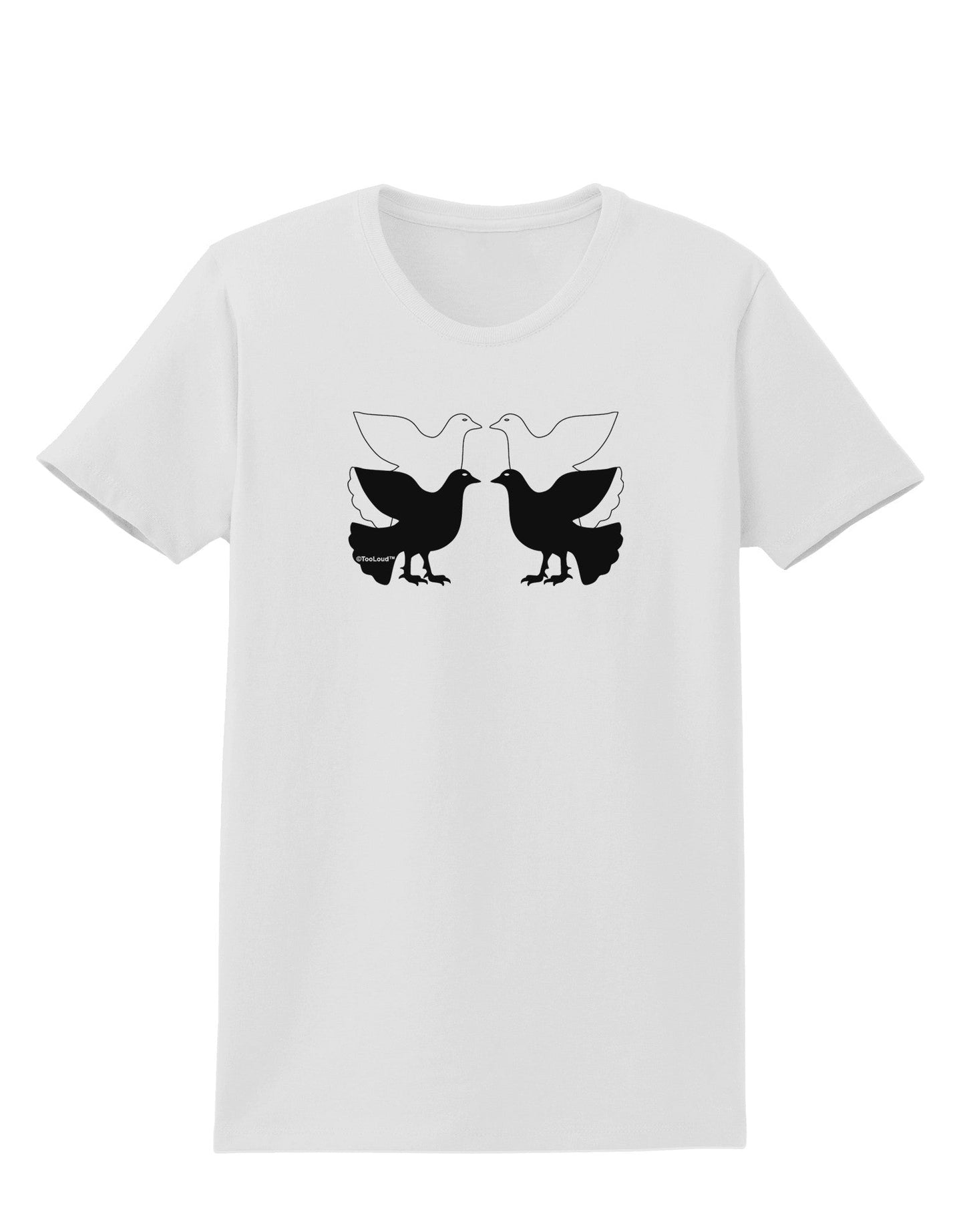 Four Calling Birds Womens T-Shirt-Womens T-Shirt-TooLoud-White-X-Small-Davson Sales