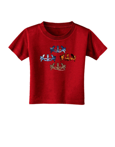 Four Elemental Masquerade Masks Toddler T-Shirt Dark by TooLoud-Toddler T-Shirt-TooLoud-Red-2T-Davson Sales