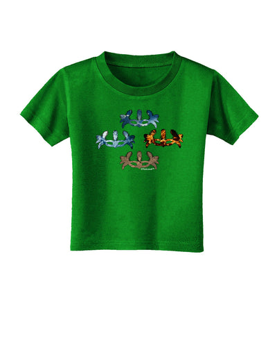 Four Elemental Masquerade Masks Toddler T-Shirt Dark by TooLoud-Toddler T-Shirt-TooLoud-Clover-Green-2T-Davson Sales