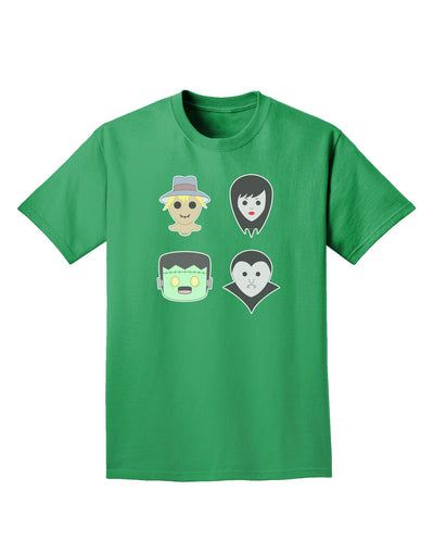 Four Lil Monsters - Halloween Design Adult Dark T-Shirt-Mens T-Shirt-TooLoud-Kelly-Green-Small-Davson Sales