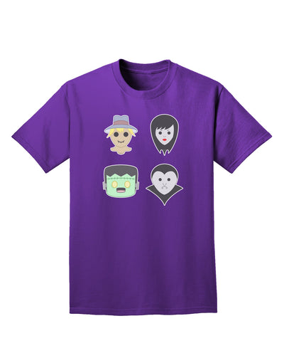 Four Lil Monsters - Halloween Design Adult Dark T-Shirt-Mens T-Shirt-TooLoud-Purple-Small-Davson Sales