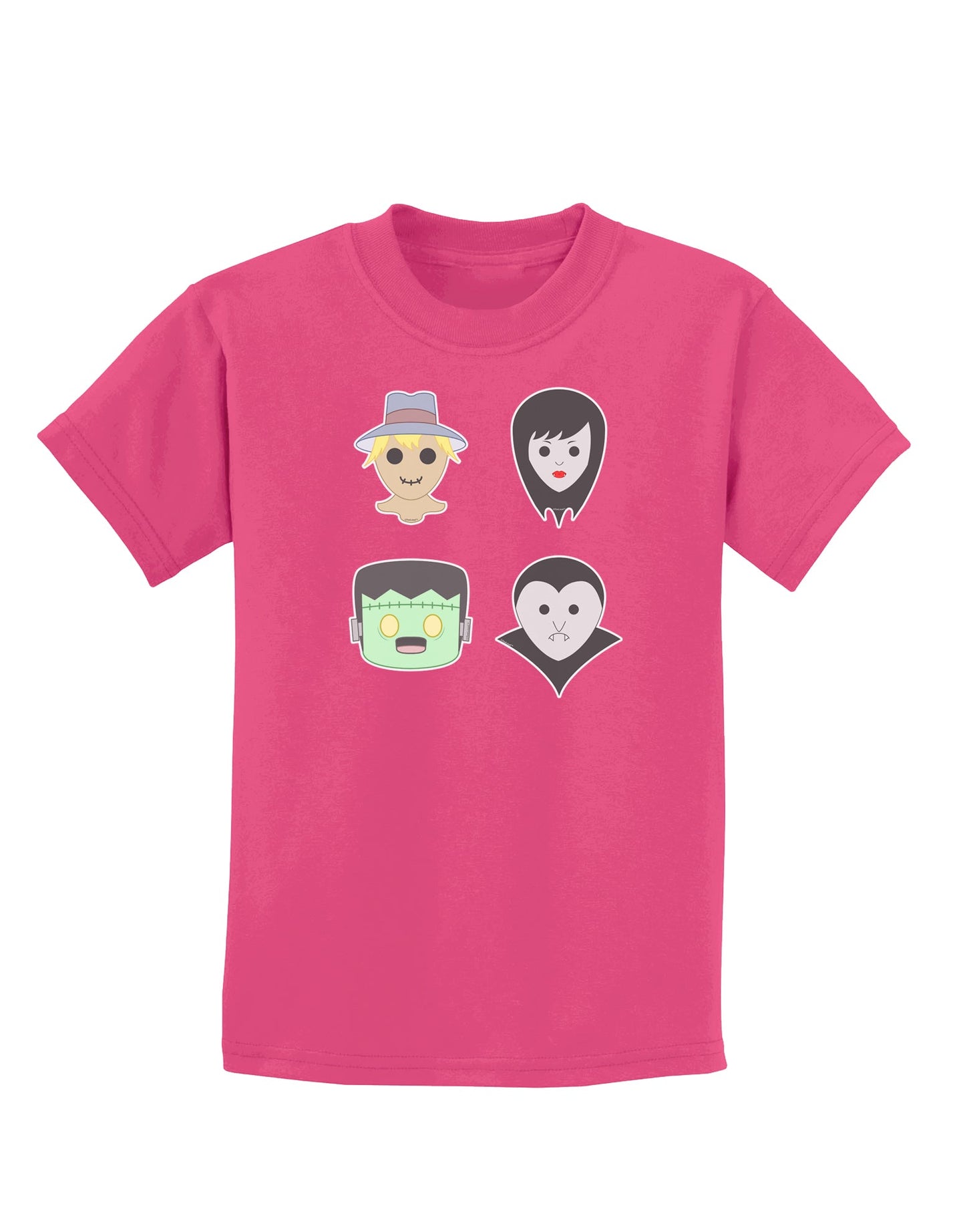 Four Lil Monsters - Halloween Design Childrens Dark T-Shirt-Childrens T-Shirt-TooLoud-Sangria-X-Small-Davson Sales