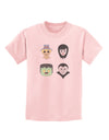 Four Lil Monsters - Halloween Design Childrens T-Shirt-Childrens T-Shirt-TooLoud-PalePink-X-Small-Davson Sales