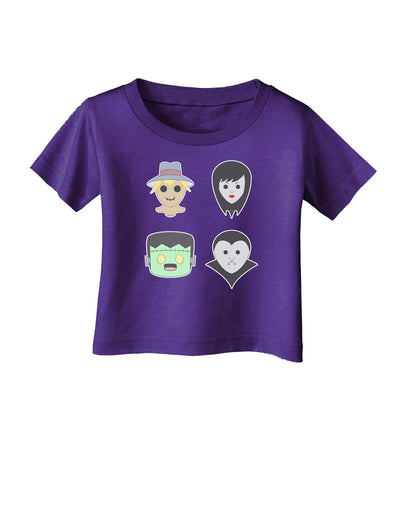 Four Lil Monsters - Halloween Design Infant T-Shirt Dark-Infant T-Shirt-TooLoud-Purple-06-Months-Davson Sales