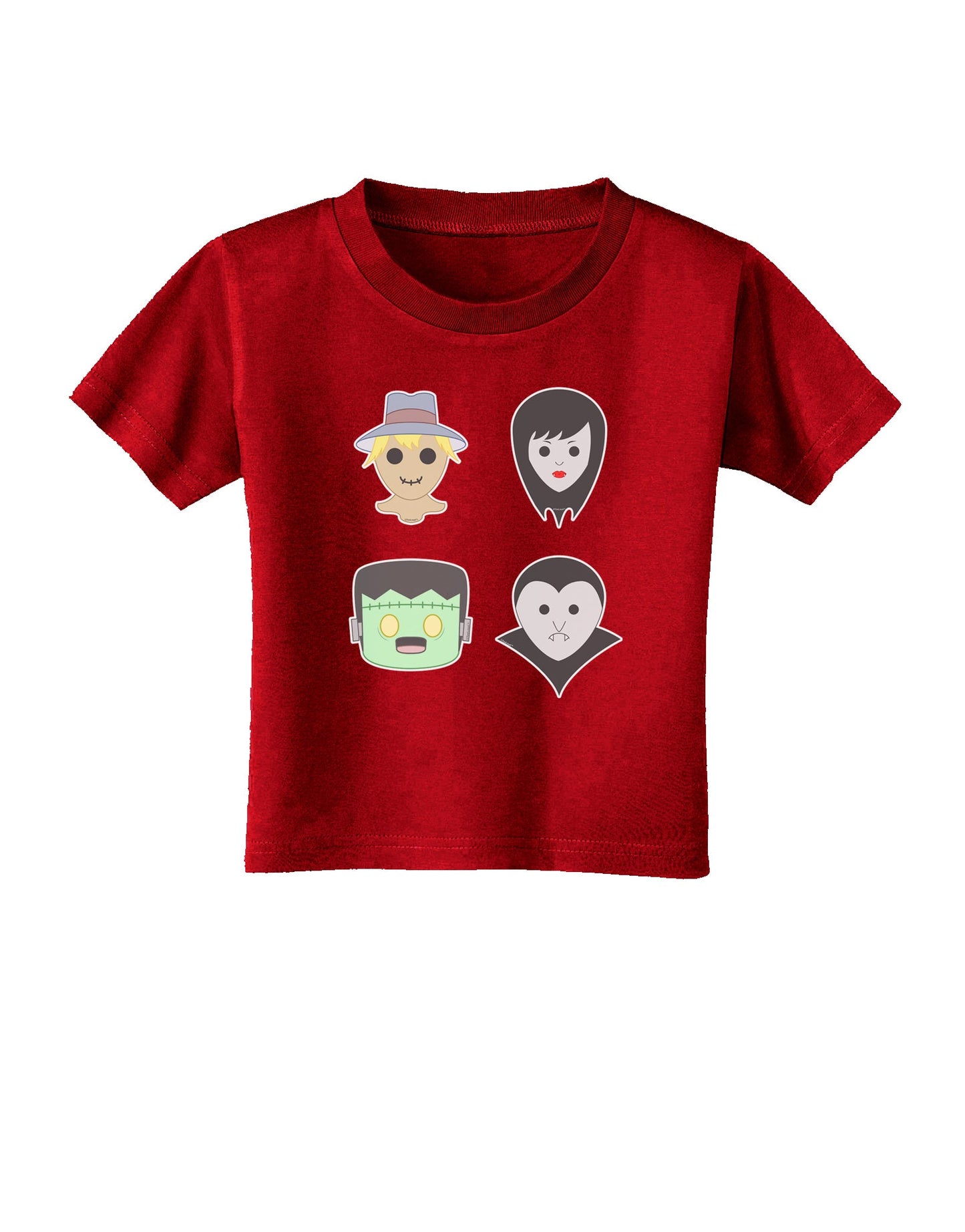 Four Lil Monsters - Halloween Design Toddler T-Shirt Dark-Toddler T-Shirt-TooLoud-Clover-Green-06-Months-Davson Sales