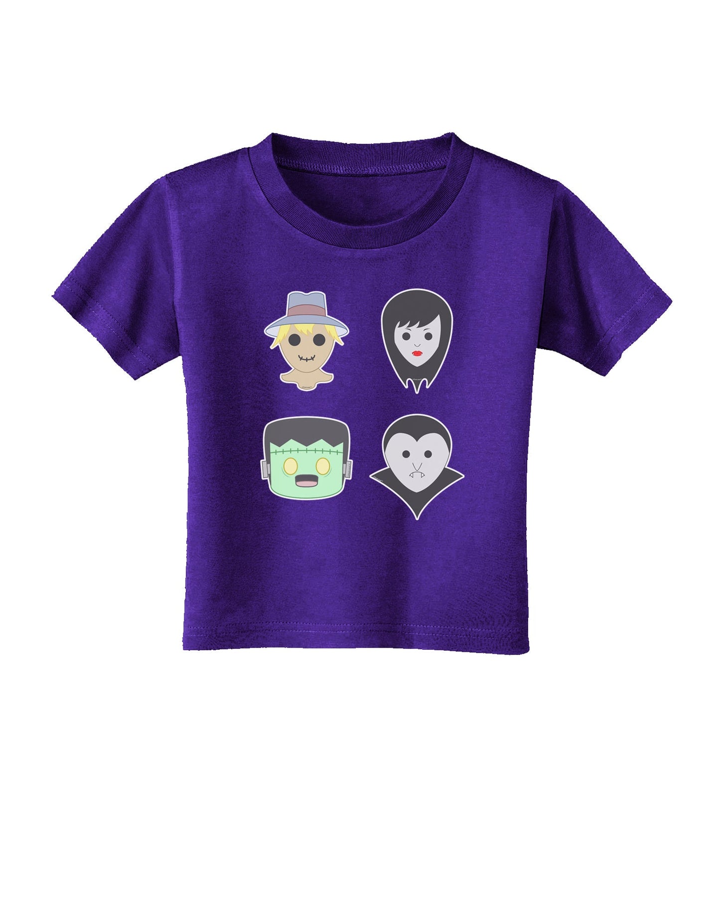 Four Lil Monsters - Halloween Design Toddler T-Shirt Dark-Toddler T-Shirt-TooLoud-Purple-06-Months-Davson Sales