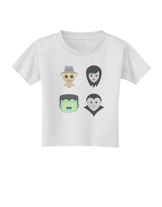Four Lil Monsters - Halloween Design Toddler T-Shirt-Toddler T-Shirt-TooLoud-White-2T-Davson Sales